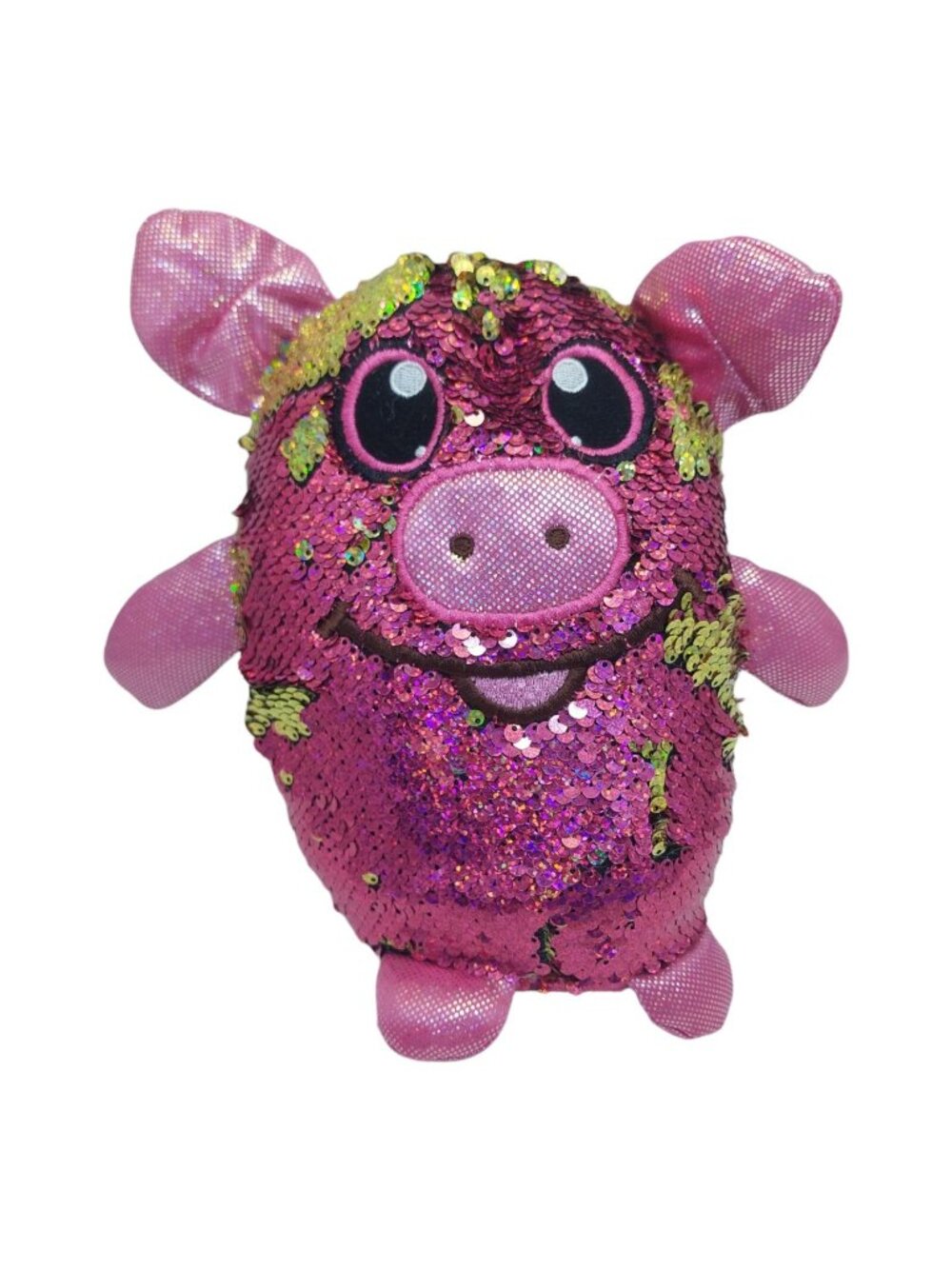 Shimmeez Beverly Hills Teddy Bear Co Plush Stuffed Pig Pink Gold 8"